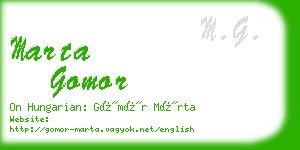 marta gomor business card